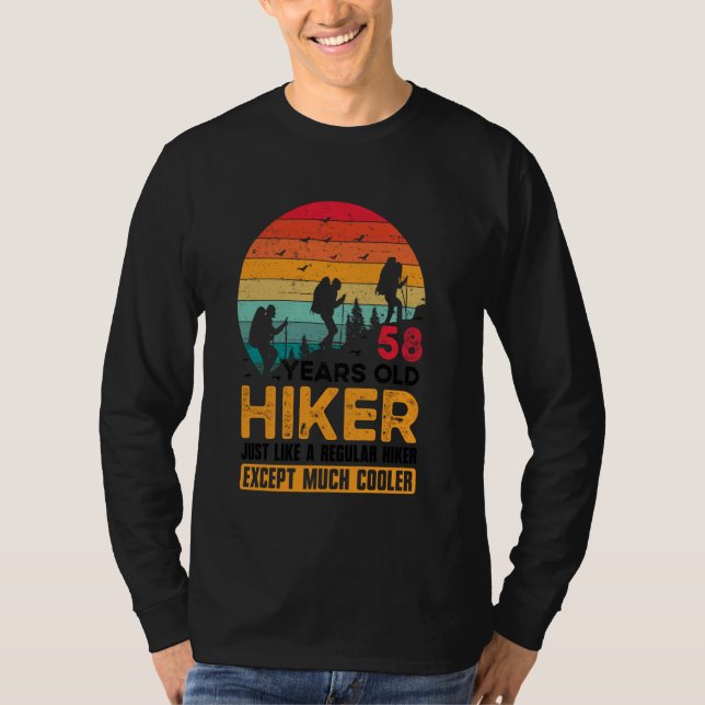 T-shirt 58e anniversaire Hiker Mountain 58 ans Randonnée L (Devant)