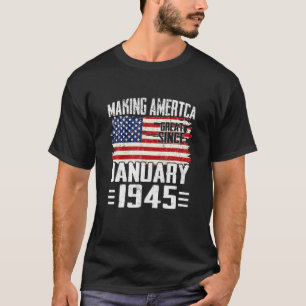 T-shirt 58E Anniversaire Janvier 1964 Drapeau Américain 58