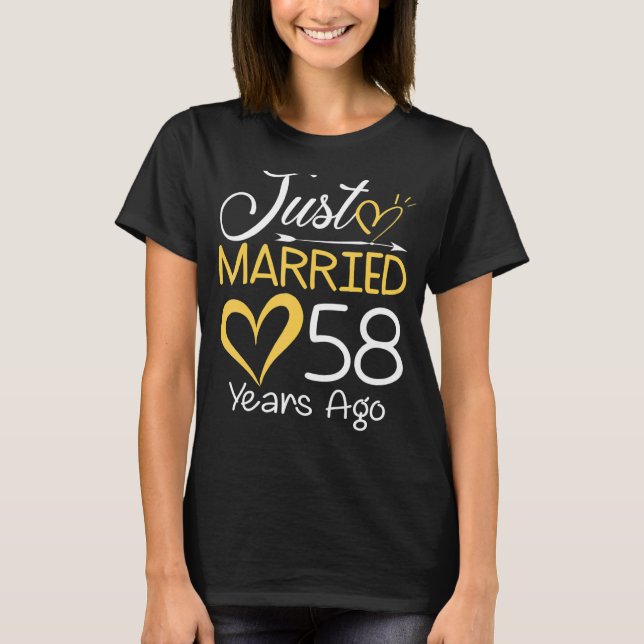 T-shirt 58ème anniversaire de Mariage marié il y a 58 ans (Devant)