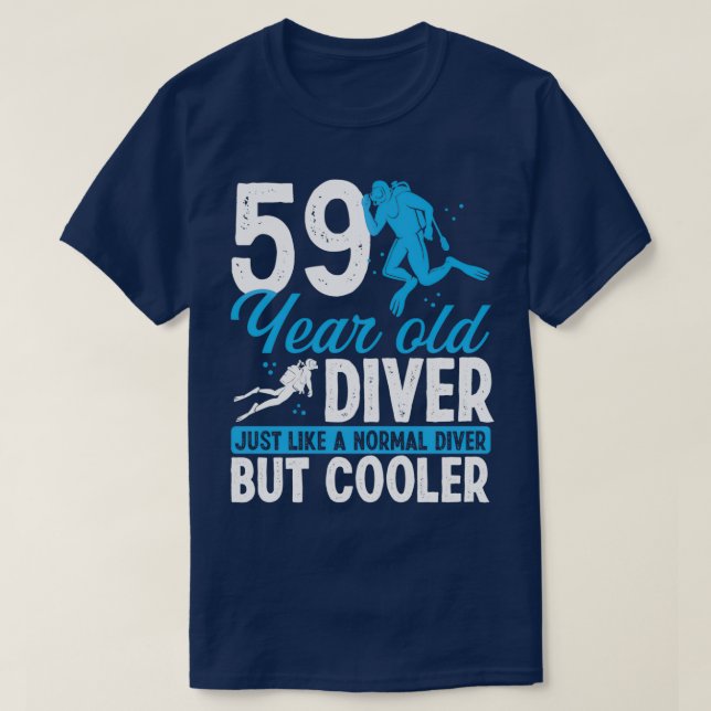 T-shirt 59 Année Plongée Plongée Plongée Snorkel 59 Annive (Design devant)