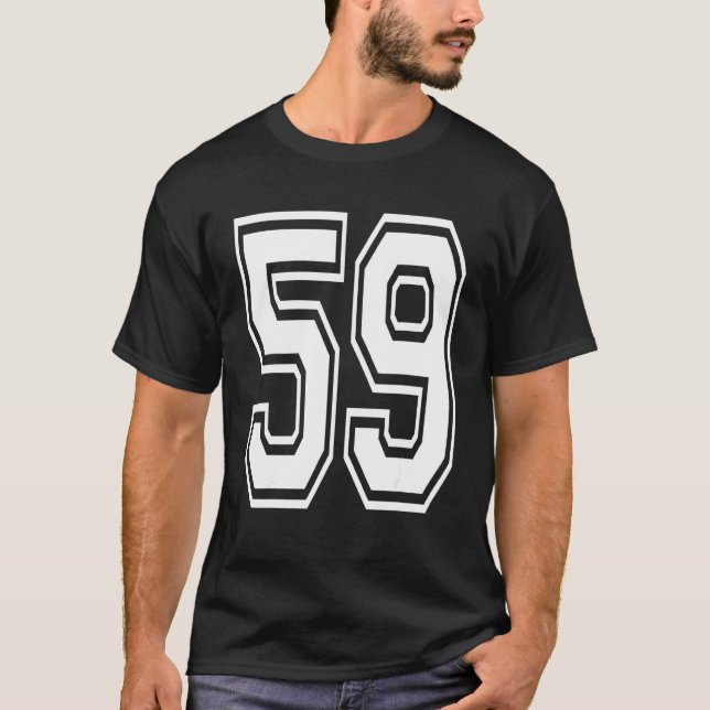 T-shirt 59 Anniversaire Numéro du collège (Devant)