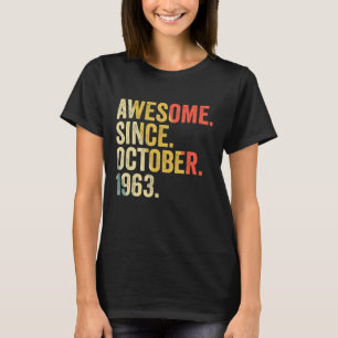 T-shirt 59 Ans 59e Anniversaire stupéfiant depuis Octobre
