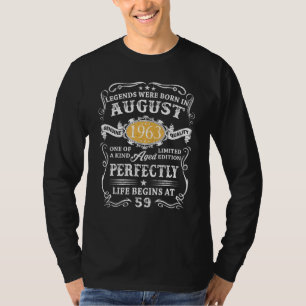 T-shirt 59 ans Anniversaire Légendes Né Août 1963 59e