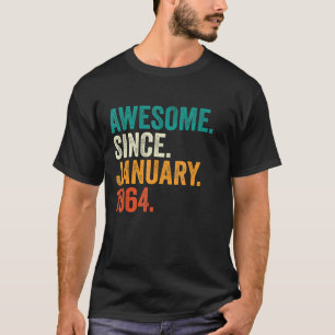 T-shirt 59 Ans Awesome Depuis Janvier 1964 59e Birt