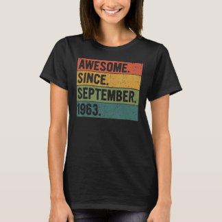 T-shirt 59 Ans Awesome Depuis Septembre 1963 59th Bi