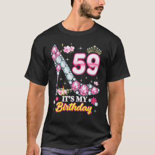 T-shirt 59 ans C'est mon 59e anniversaire Rose Diamond Sh