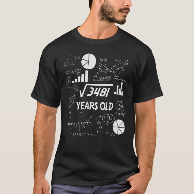 T-shirt 59 ans Enseignant en mathématiques Anniversaires 5 (Devant)