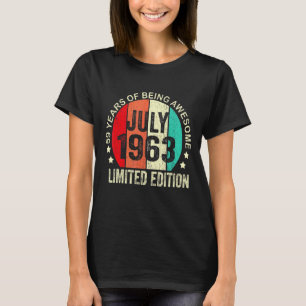 T-shirt 59 ans Juillet 1963 59e anniversaire