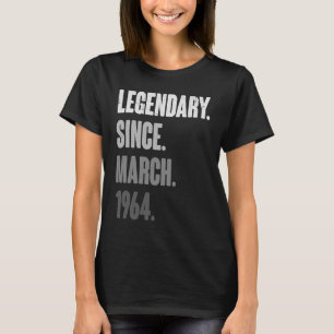 T-shirt 59 Ans Vintage 1964 Anniversaire 59 Mars Déco