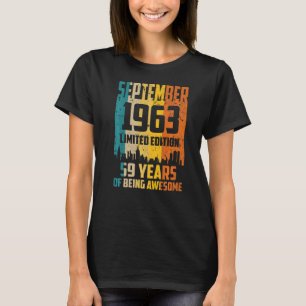T-shirt 59e anniversaire 59 ans stupéfiant depuis septembr