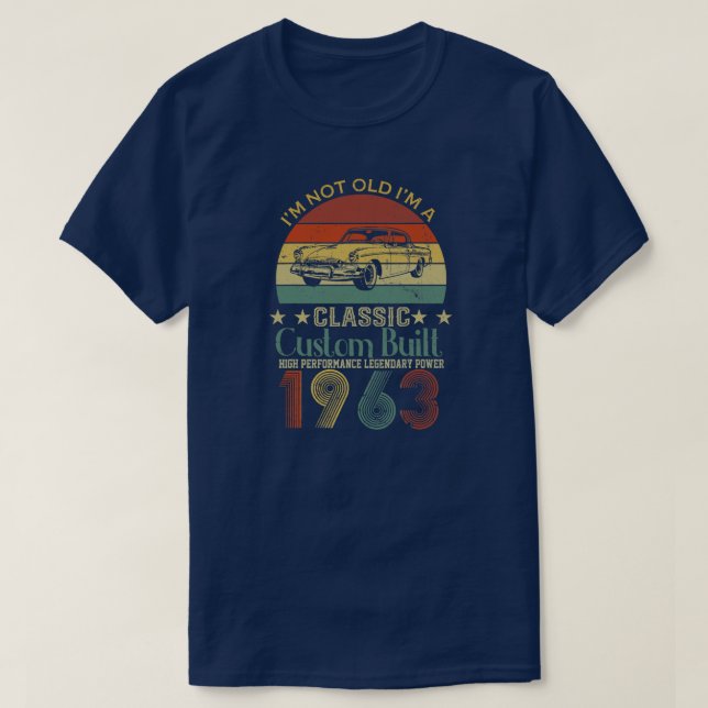 T-shirt 59e anniversaire Cadeaux pour hommes papa Retro Vi (Design devant)
