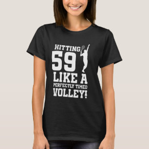 T-shirt 59e Anniversaire Tennis 59 Ans Joueur De Tennis Bi