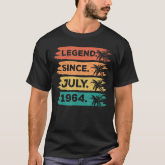 T-shirt 59ème Légende d'anniversaire Vintage depuis juille