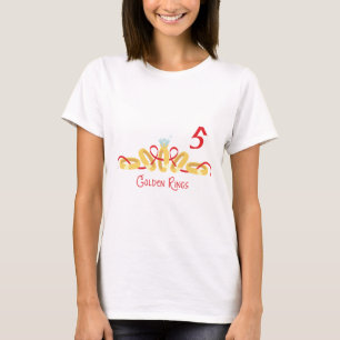 T-shirt 5 anneaux dorés