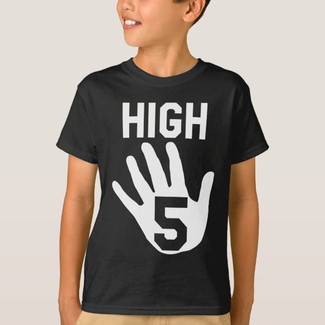 T-shirt 5 ans Anniversaire "High 5" (Devant)