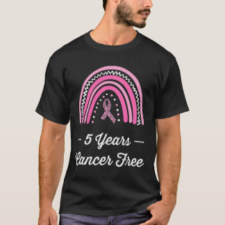T-shirt 5 ans Cancer du sein Survivant sans long manches