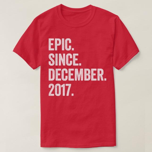 T-shirt 5 Ans Décembre 2017 5e Anniversaire3 (Design devant)