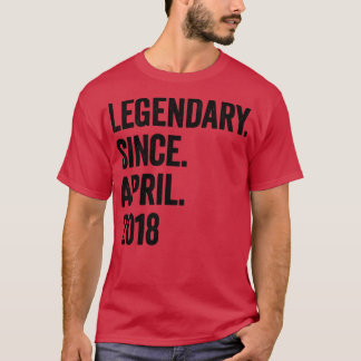 T-shirt 5 ans légendaire depuis avril 2018 5e anniversaire
