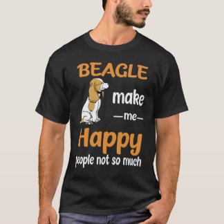T-shirt 5 Beagle Me Rendent Heureux Les Gens Pas Tellement