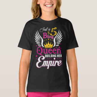 T-shirt 5 Bling Queen pour femmes Dames Paparazzi