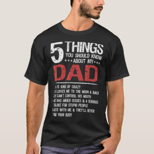 T-shirt 5 Choses Que Tu Devrais Savoir Sur Ma Fête des pèr