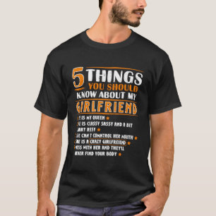 T-shirt 5 Choses Que Tu Devrais Savoir Sur Ma Fille Amusan