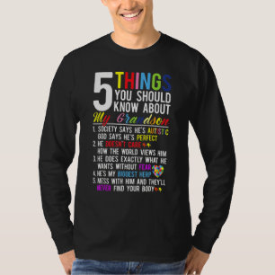T-shirt 5 Choses Que Tu Devrais Savoir Sur Mon Petit-Fils