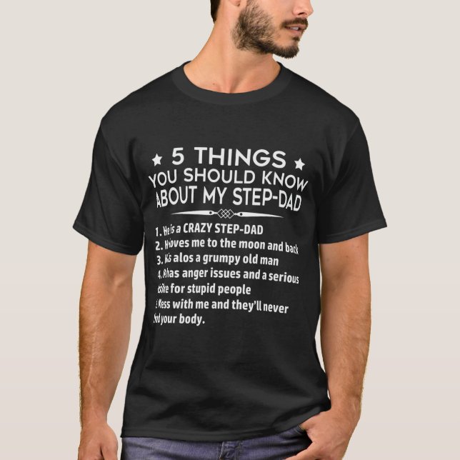 T-shirt 5 Choses que vous connaissez sur ma Fête des pères (Devant)