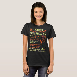 T-shirt 5 choses que vous devriez connaître la maman d'â
