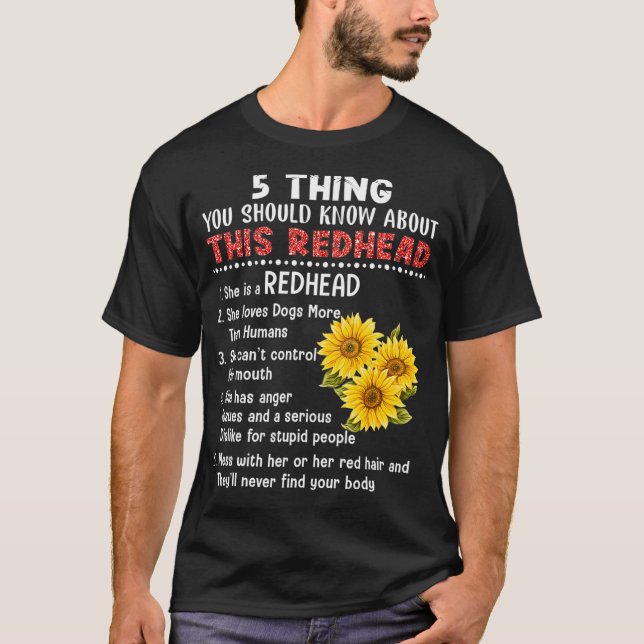 T-shirt 5 Choses Que Vous Devriez Savoir Sur Ce Sunflo À T (Devant)