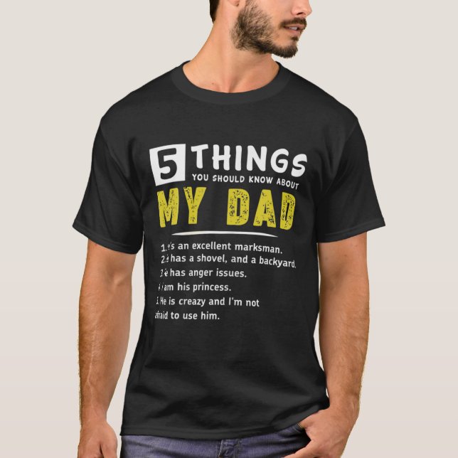 T-shirt 5 Choses Que Vous Devriez Savoir Sur La Fête des p (Devant)