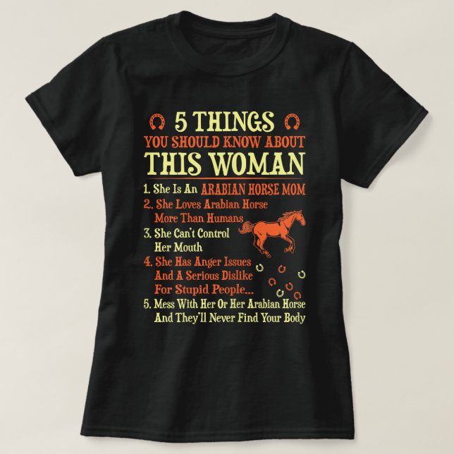 T-shirt 5 choses que vous devriez savoir sur la mère du ch (Design devant)