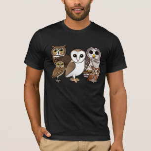 T-shirt 5 Chouettes Birdables avec Grand Chouette