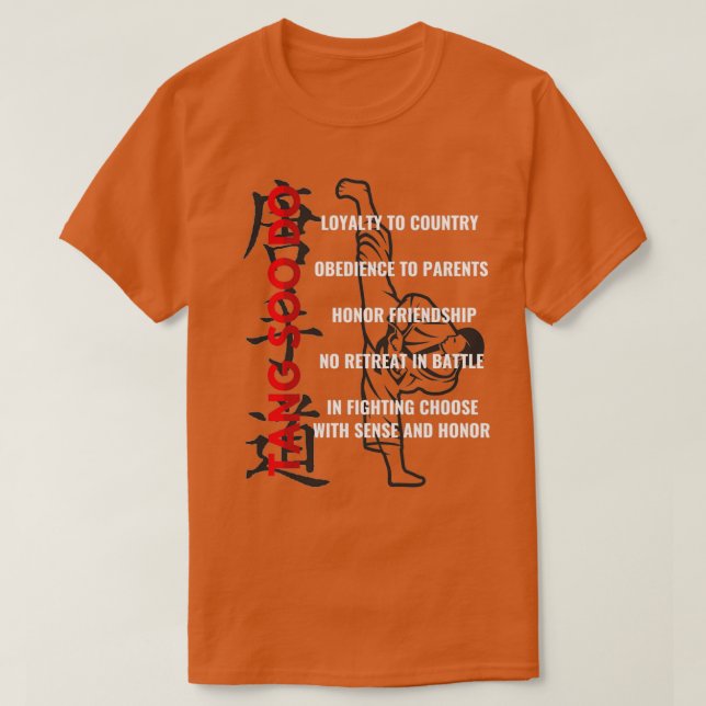 T-shirt 5 Codes Tang Soo Do Martial Arts (Design devant)