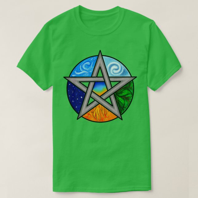 T-shirt 5 éléments de la nature (Design devant)