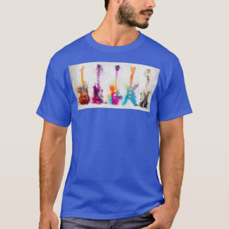 T-shirt 5 guitares guitares