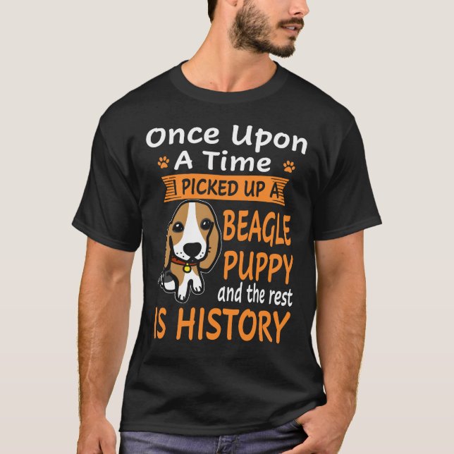 T-shirt 5 Il était une fois - chiot Beagle (Devant)