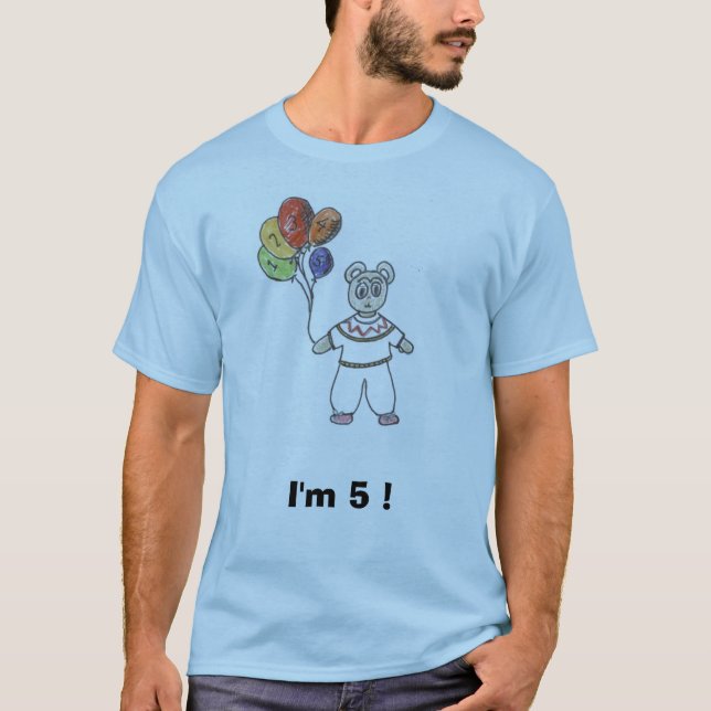 T-shirt 5, j'ai 5 ans ! (Devant)