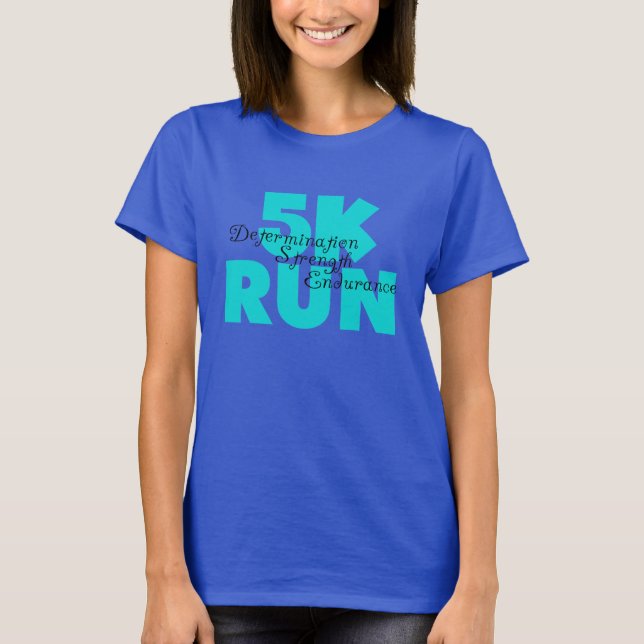 T-shirt 5 K Run Aqua Sports Running (Devant)