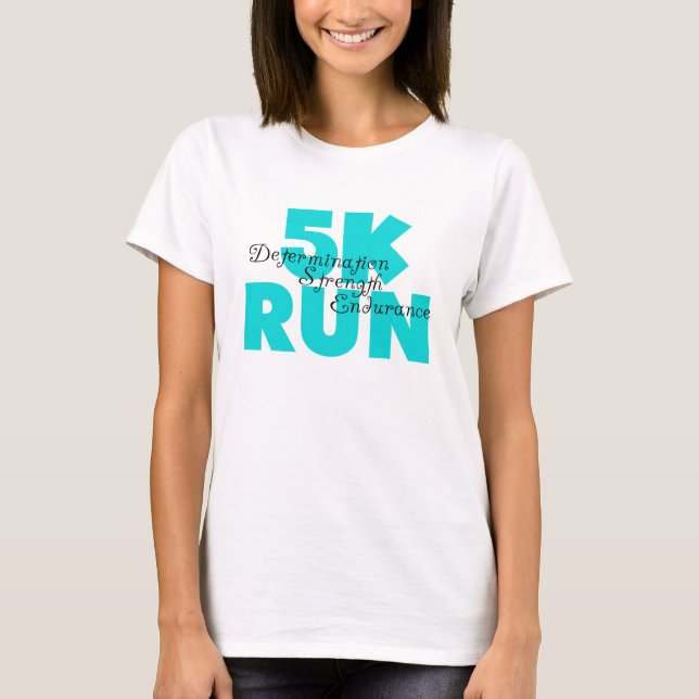 T-shirt 5 K Run Aqua Sports Running (Devant)