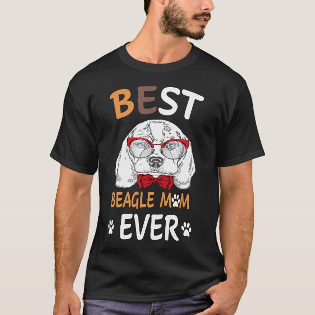 T-shirt 5 Meilleure Maman Beagle Jamais (Devant)
