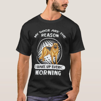 T-shirt 5 Mes chiens sont la raison pour laquelle je me ré