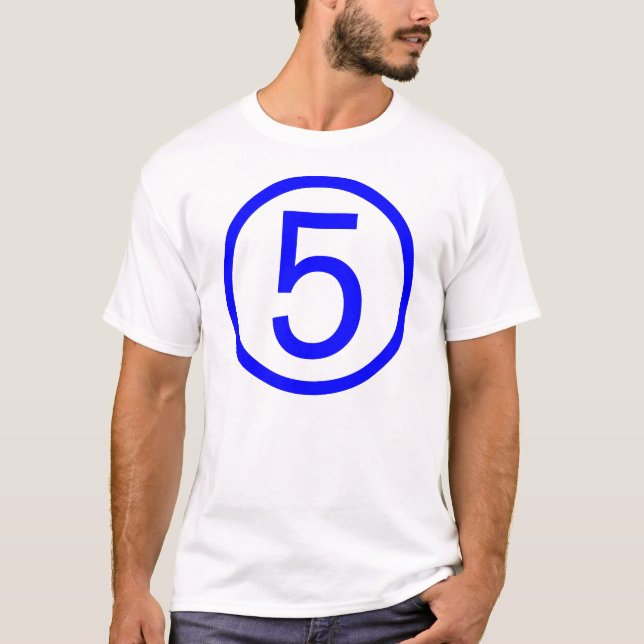 T-shirt 5, numéro cinq (Devant)