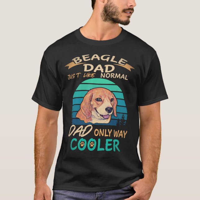 T-shirt 5 Papa - Beagle Papa Glacière Beagle (Devant)