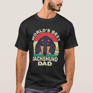 T-shirt 5 Papa Dachshund du Monde Vintage