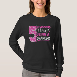 T-shirt 5 Raisons J'Aime Être Grand-Mère