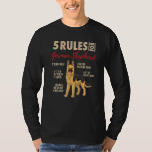 T-shirt 5 Règles Pour Chien Berger Allemand