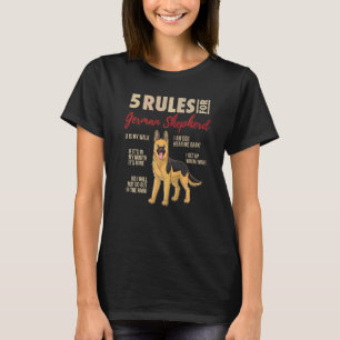 T-shirt 5 Règles Pour Chien Berger Allemand