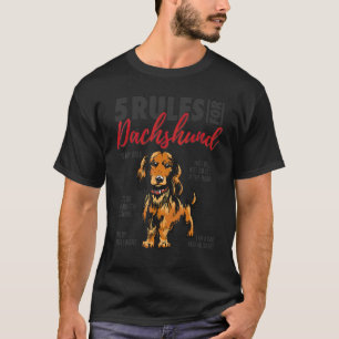 T-shirt 5 Règles Pour Dachshund