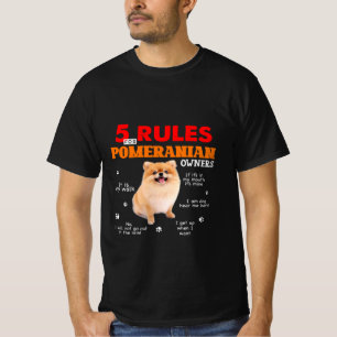 T-shirt 5 Règles Pour Les Propriétaires Poméraniens